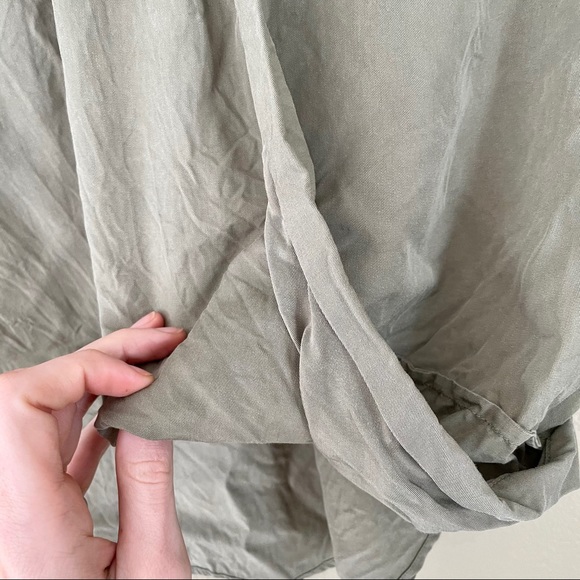 ❤️ Anthropologie Holding Horses Green Twist Front Blouse Sz 6 - Picture 4 of 7